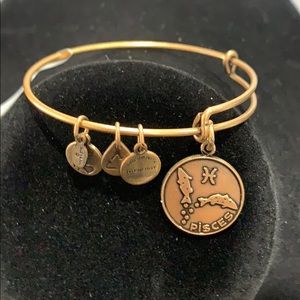 NWT Alex and Ani gold toned Pisces bracelet